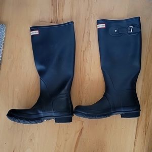 Hunter Womens Tall Rain Boots Navy